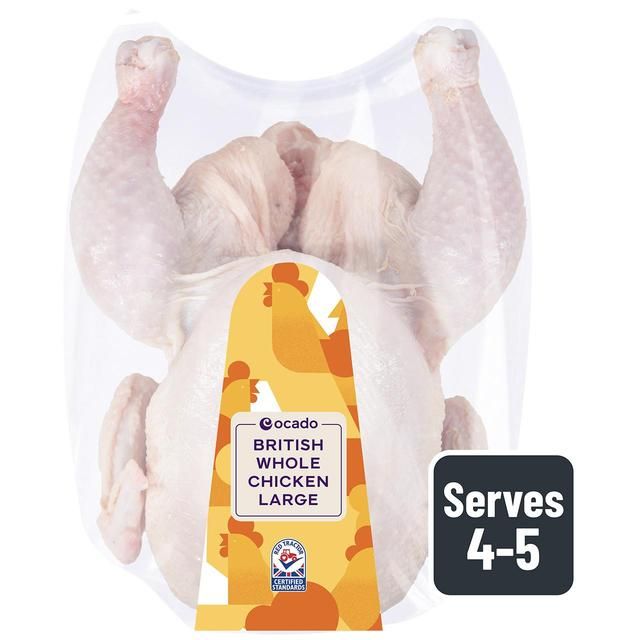 Ocado British Whole Chicken Large   Typically: 1.8kg