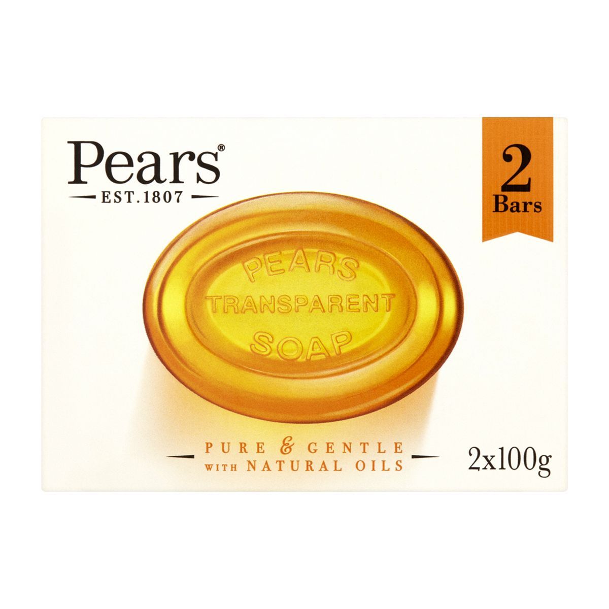 Pears Transparent Soap Pure & Gentle with Natural Oils 2x100g Miscellaneous Boots   