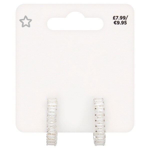 Superdrug  Studio Diamante Ovate Hoop Earrings GOODS Superdrug   