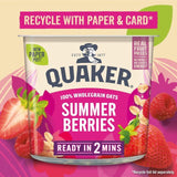 Quaker Oat So Simple Summer Berries Porridge Cereal Pot   58g Cereals M&S   