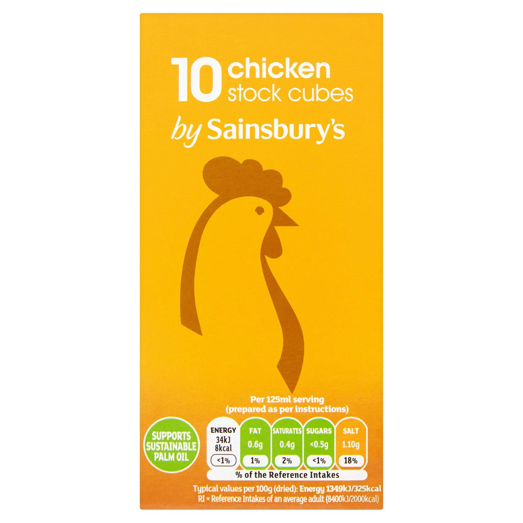 Sainsbury's Stock Cubes, Chicken 10x10g