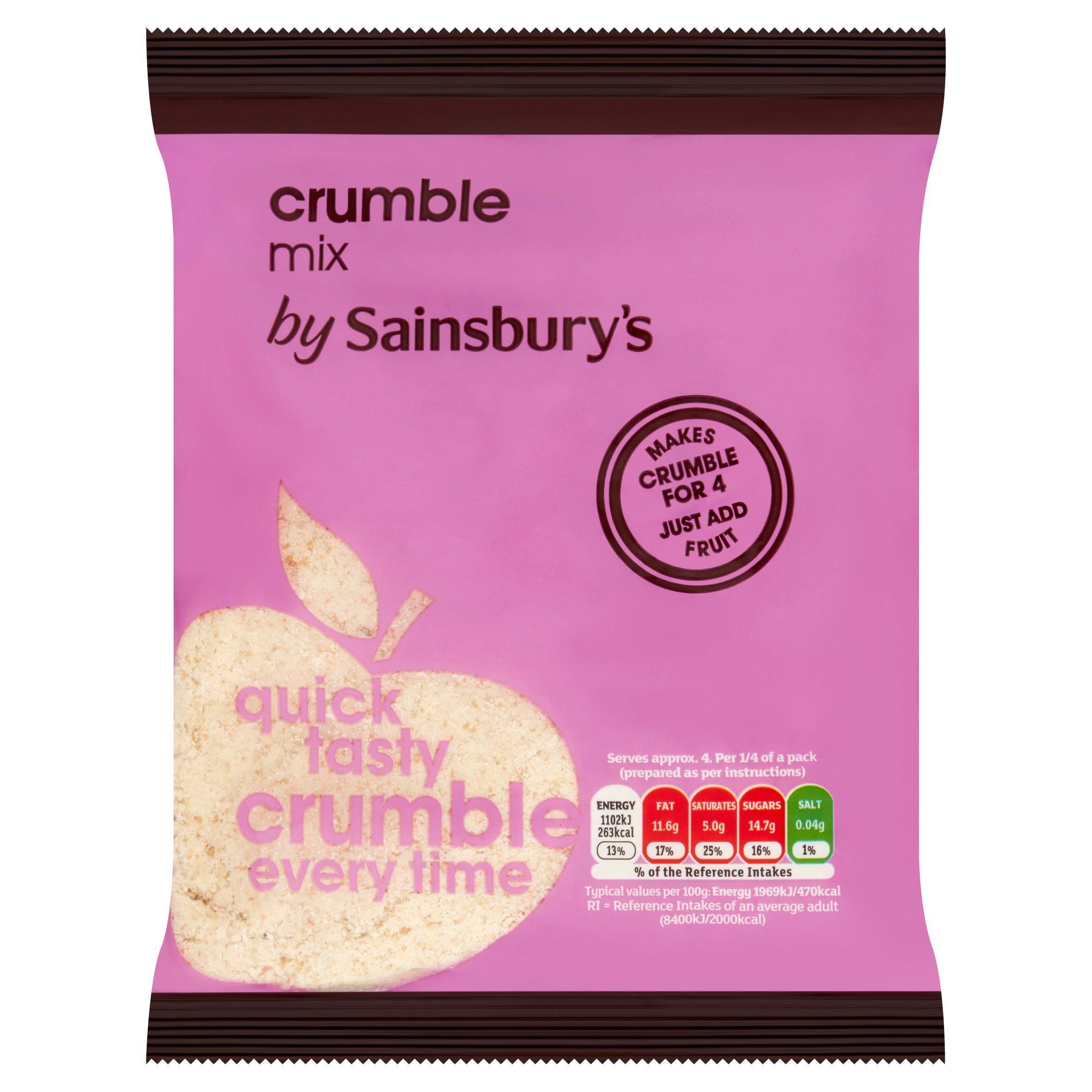 Sainsbury's Crumble Mix 225g Cake & sweet mixes Sainsburys   