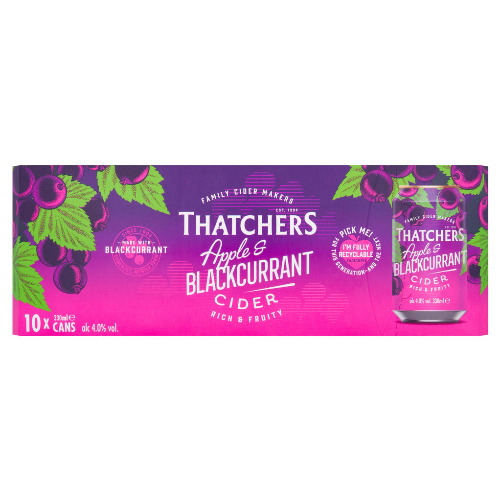 Thatchers Apple & Blackcurrant Cider 10x330ml