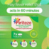 Piriteze Antihistamine Allergy Relief Tablets Cetirizine 7s GOODS Superdrug   