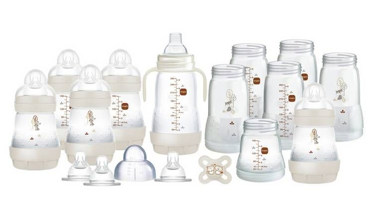 MAM Easy Start Anti-Colic Large Baby Bottle Set - Grey