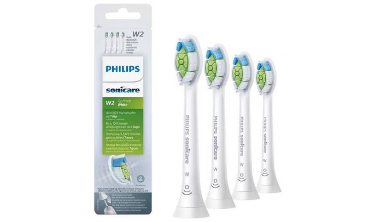 Philips Sonicare Optimal White Toothbrush Heads x4 HX6064/10 GOODS Argos