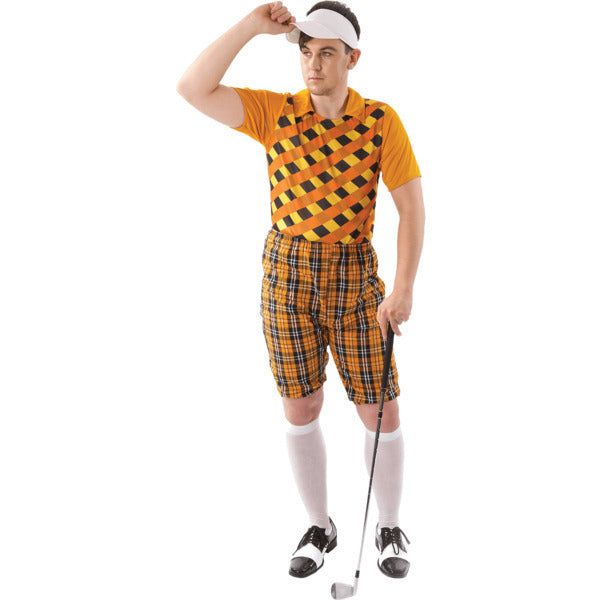 Orion Costumes Male Golfer Costume (Orange & Black) Standard