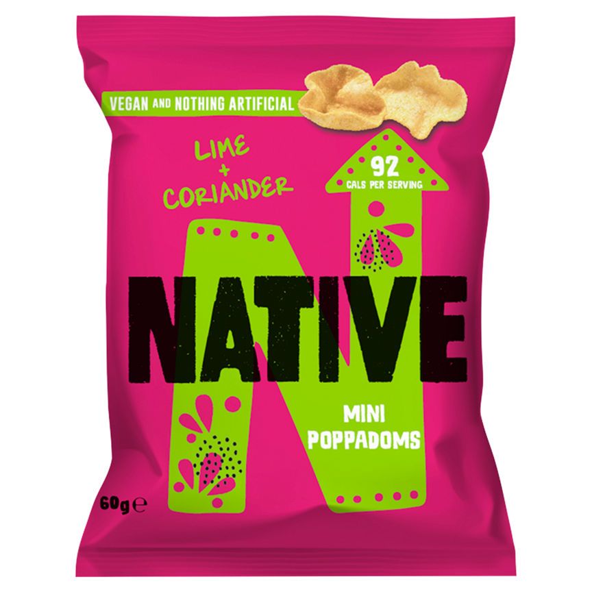 Native Mini Poppadoms Lime + Coriander 60g