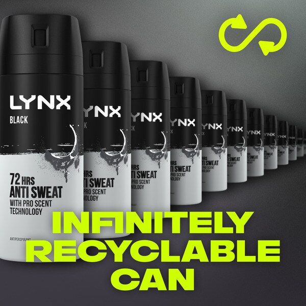 Lynx Antiperspirant Deodorant Aerosol Black 150ml GOODS Superdrug   