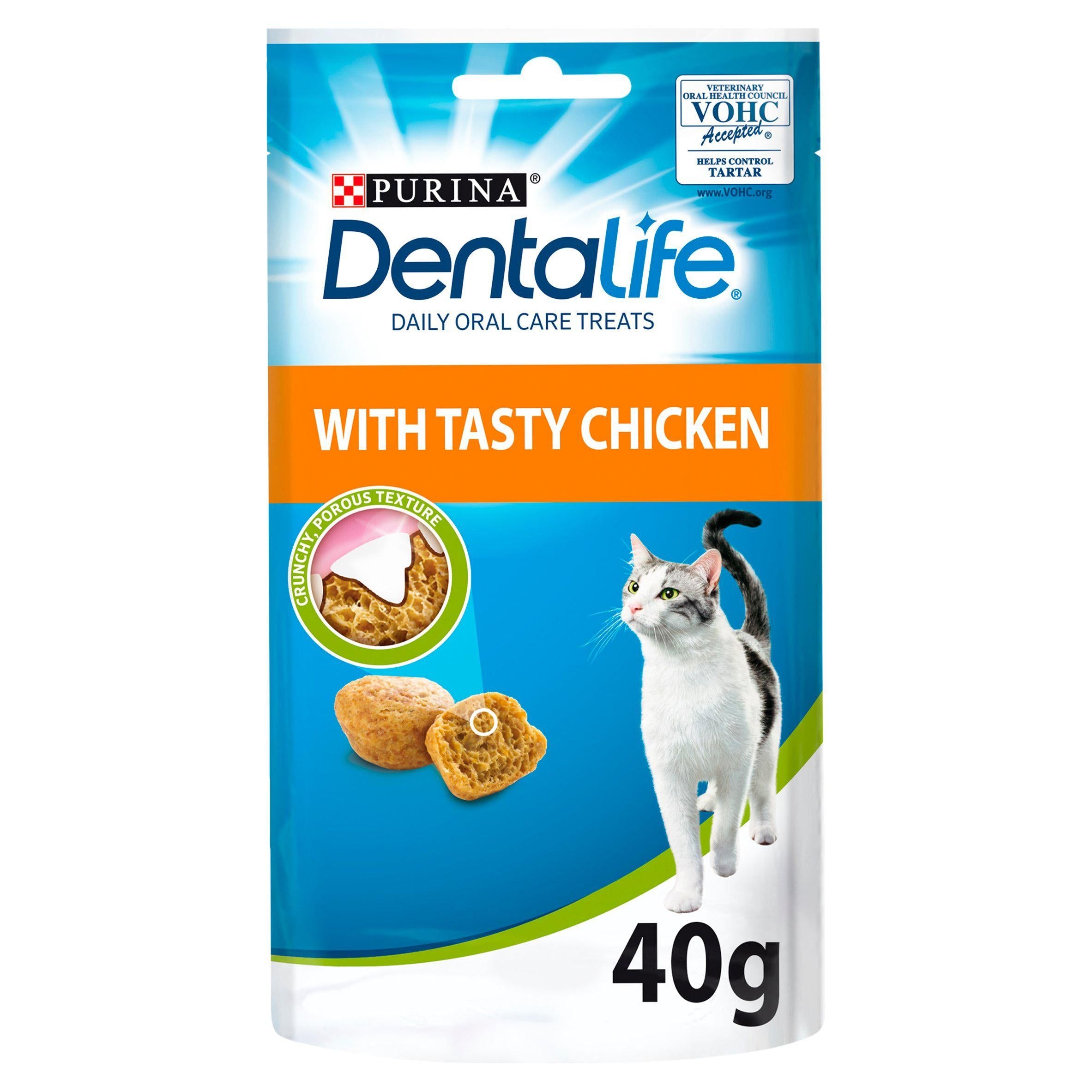 Purina Dentalife For Cats Chicken 40g Luxury cat food Sainsburys   