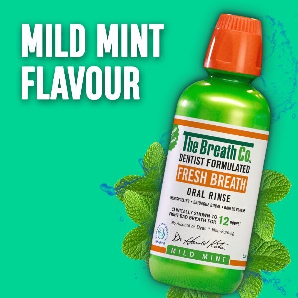 The Breath Co Fresh Breath Oral Rinse Mild Mint 500ml