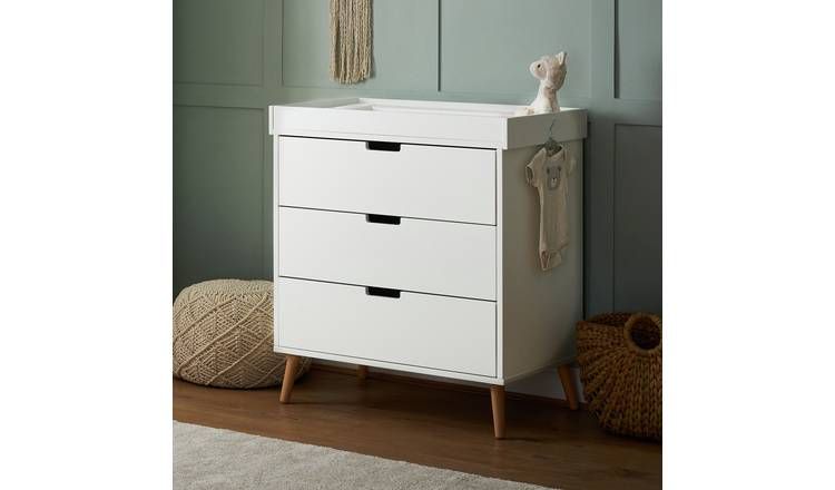 Obaby Maya Changing Unit - White & Acacia