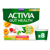 Activia Mango Strawberry Kiwi & Apricot Multipack Fruit Yoghurt   8 x 115g