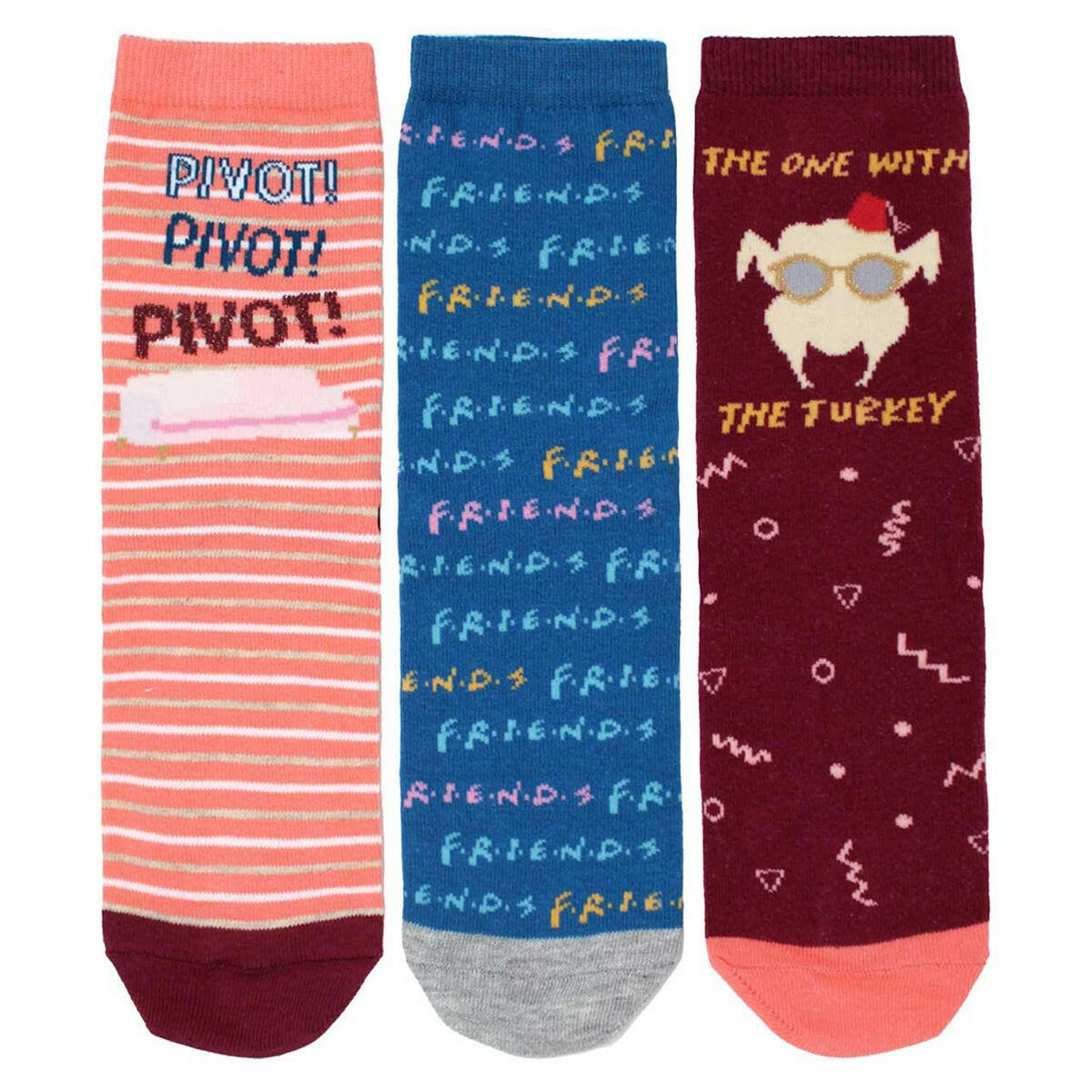 Warner Bros. Friends 3pk Ladies Ankle Sock GOODS Boots   