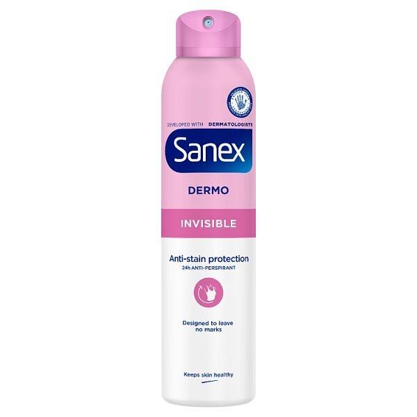 Sanex Dermo Invisible Antiperspirant Deodorant Spray 250ml GOODS Sainsburys   