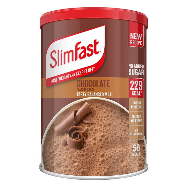 SlimFast Chocolate Flavoured Shake Powder 1825kg 50 Servings