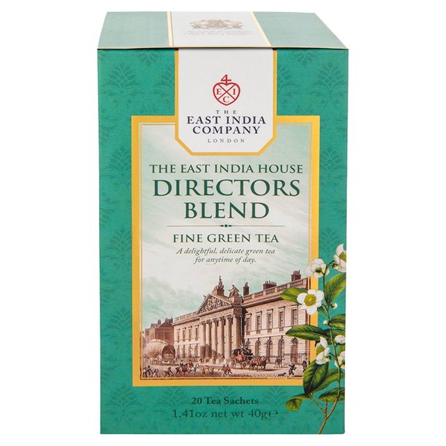 The East India Company Directors Green Tea Blend Sachets   20 per pack