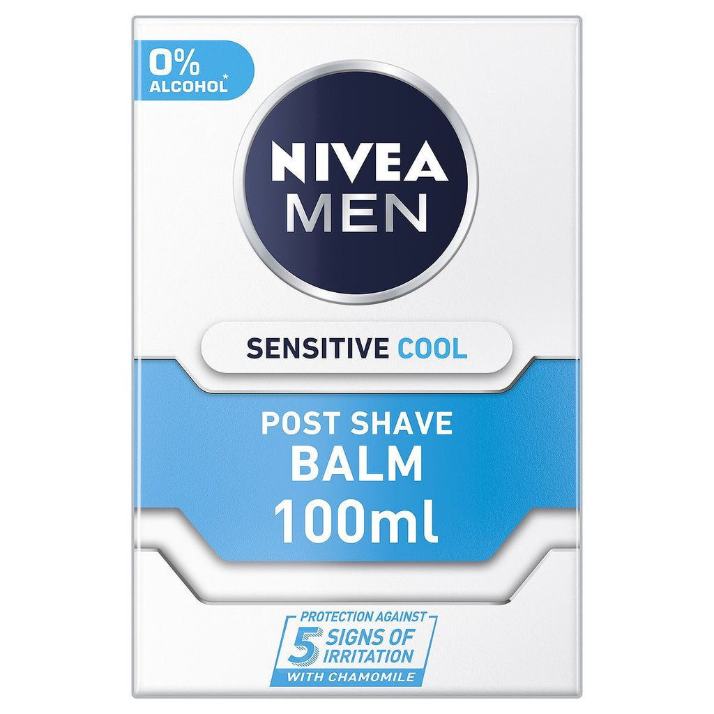 NIVEA MEN Sensitive Cooling Post Shave Balm with 0% Alcohol, 100ml