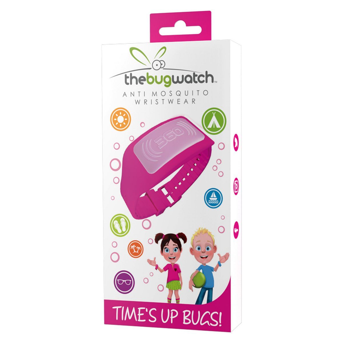 Kids Bug Watch Anti-Mosquito Pink Wrist Band GOODS Boots   