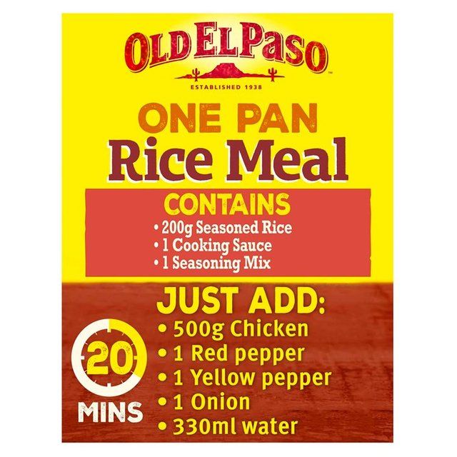 Old El Paso Mexican Chili & Garlic One Pan Rice Meal Kit   355g