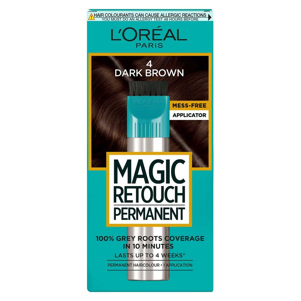 L’Oreal Paris Magic Retouch Permanent Dark Brown Root Concealer, 100%  Roots Coverage With Easy Applicator, 150ml