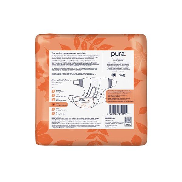 Pura Premium Eco Baby Nappies, Size 4 (7-18kg) 29 Nappies GOODS Superdrug   