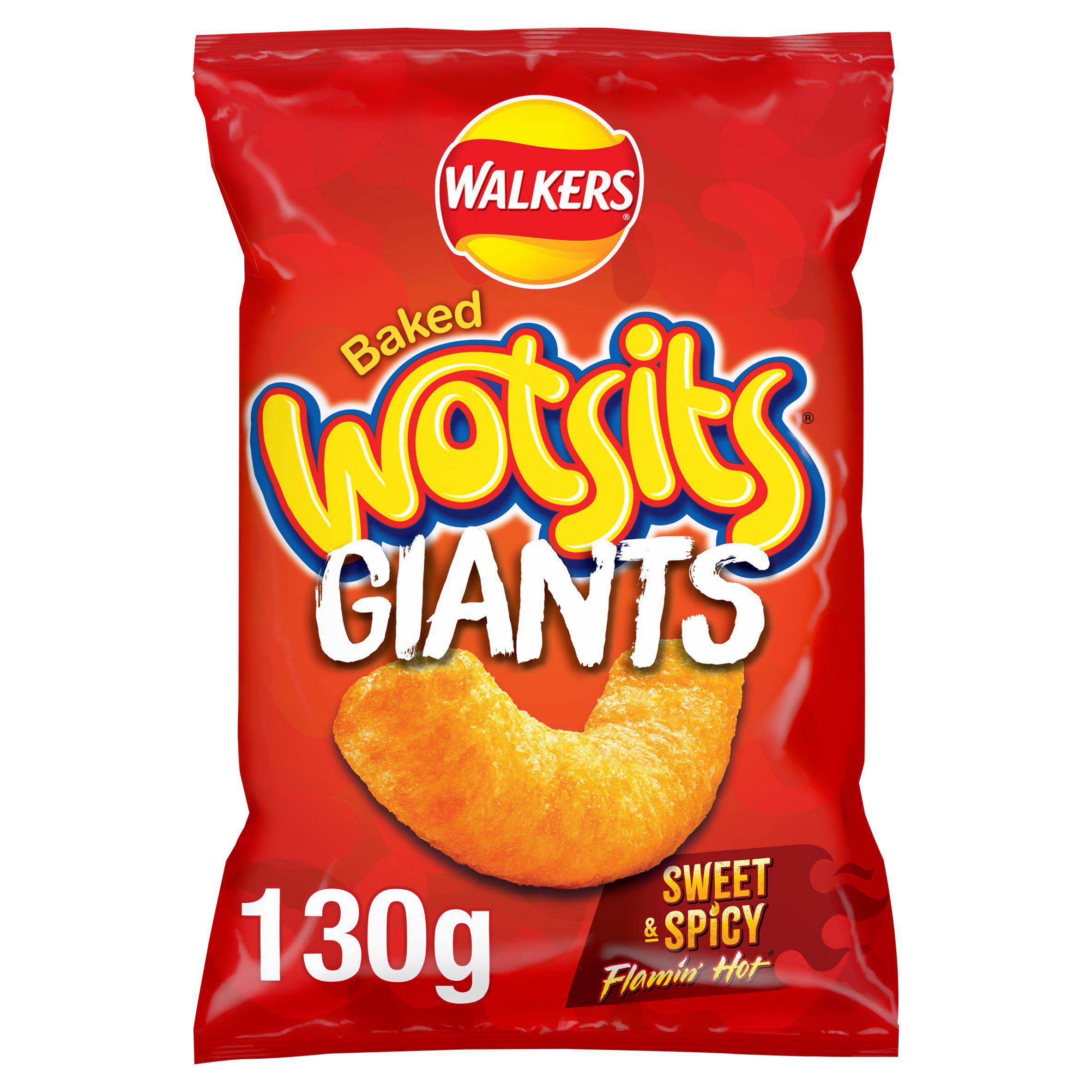 Walkers Wotsits Giants Sweet & Spicy Sharing Snacks Crisps 130g GOODS Sainsburys   