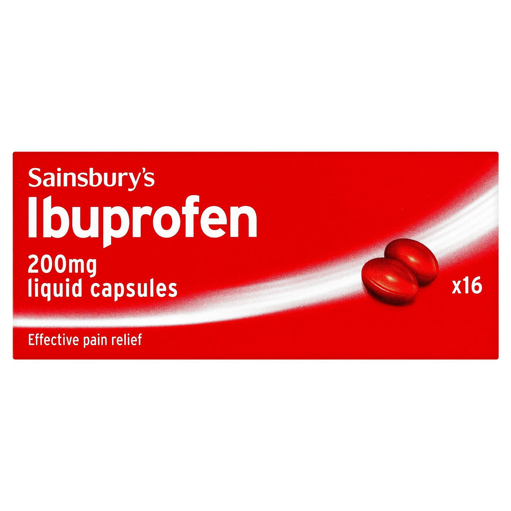 Sainsbury's Ibuprofen Liquid Capsules 200mg x16