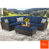 West Coast Casual 5 Piece Woven Sectional Patio Set GOODS Costco UK