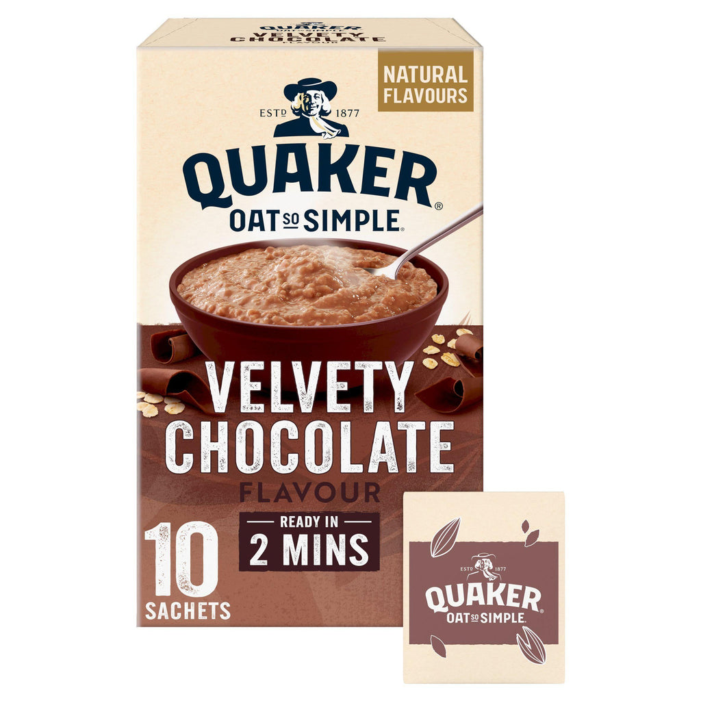 Quaker Oat So Simple Velvety Chocolate Porridge Sachets 10x36.5g