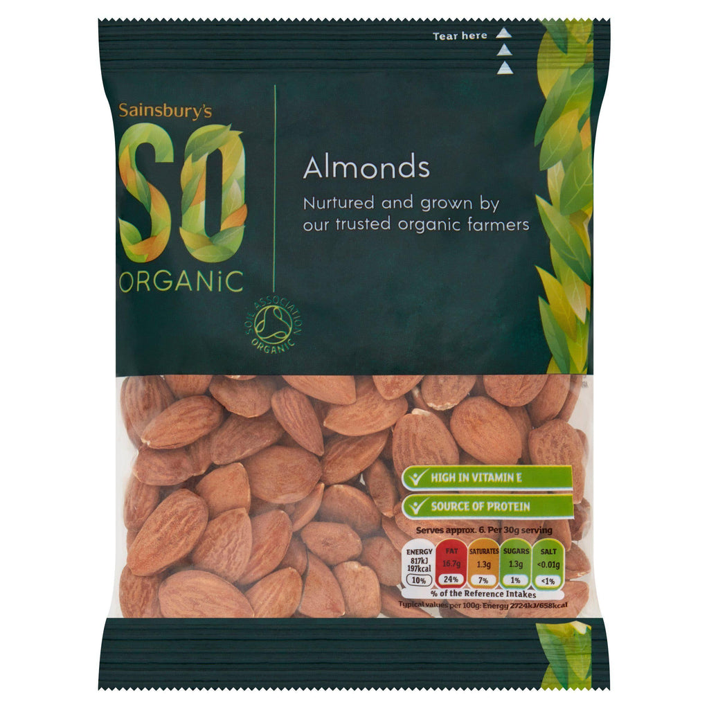 Sainsbury's Almonds, SO Organic 200g