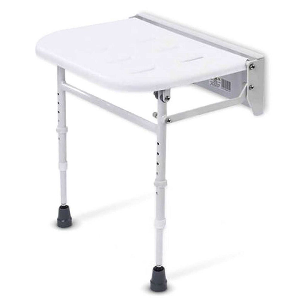 NRS Healthcare Folding shower Seat with Legs, White