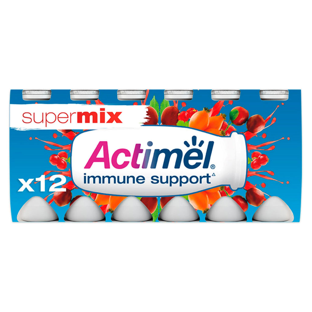 Actimel Supermix Cranberry Redcurrant Rosehip Yogurt Drinks 12x100g