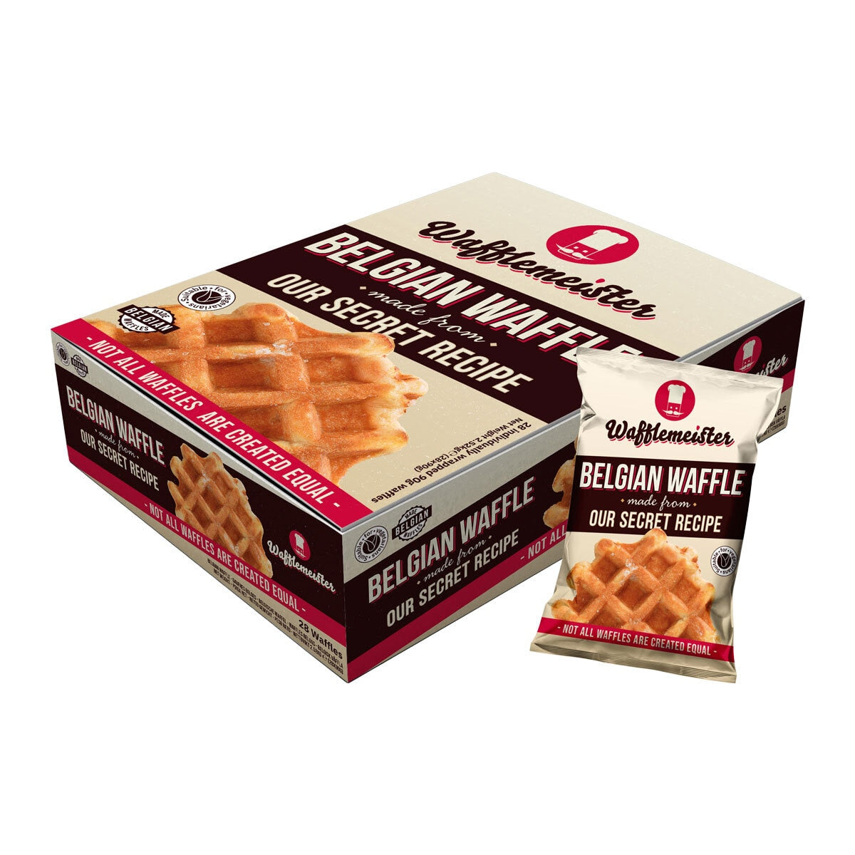 Wafflemeister Belgian Waffles, 28 x 90g GOODS Costco UK