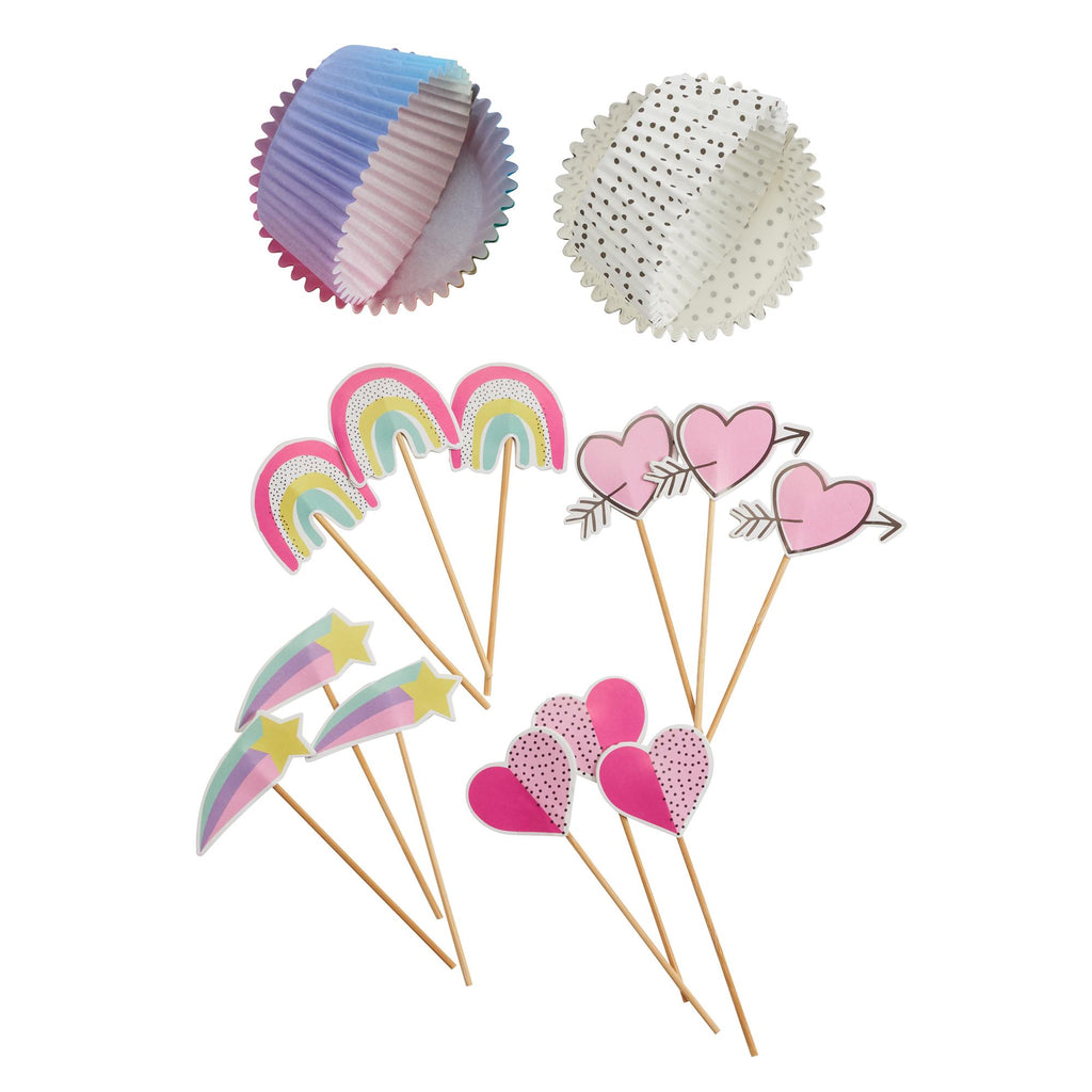 Wonder Cupcake Cases & Toppers Set