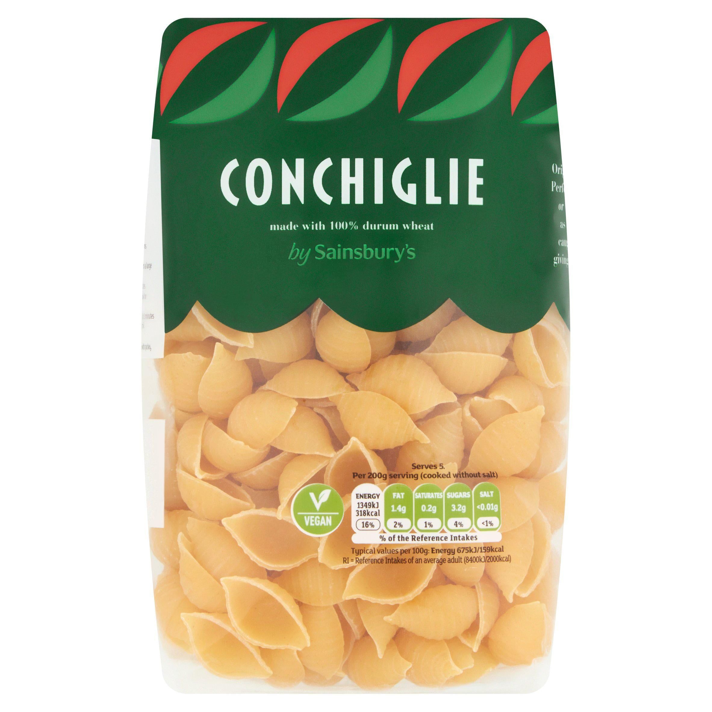 Sainsbury's Conchiglie Shells Pasta 500g Pasta Sainsburys   