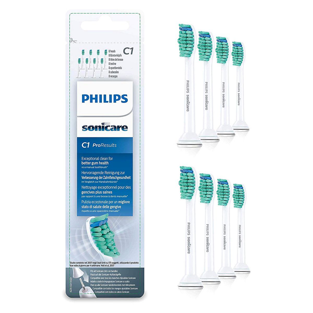 Philips Sonicare Pro Results HX6018/07 Toothbrush Heads 8 pack Dental Boots   