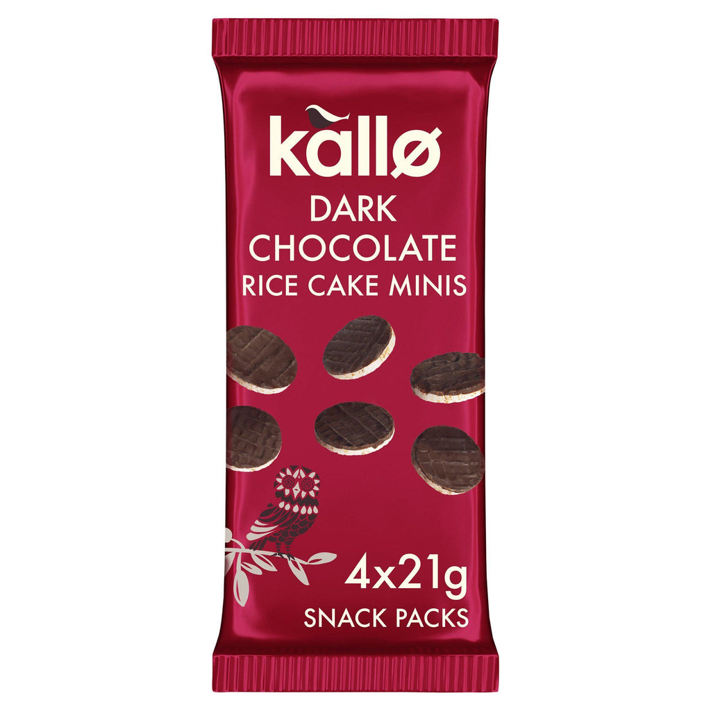 Kallo Belgian Dark Chocolate Rice Cake Minis 4x21g