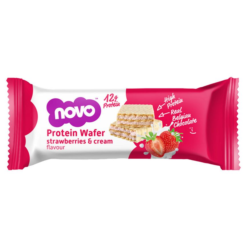 Novo Protein Wafer Strawberries and Cream Flavour 40g