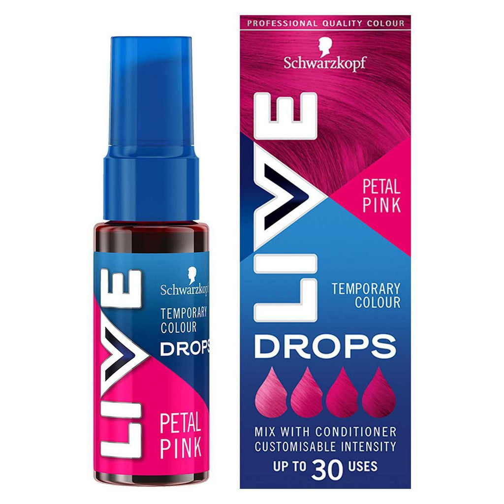 Schwarzkopf LIVE Colour Drops Semi-permanent Pink Hair Dye Petal Pink 30ml