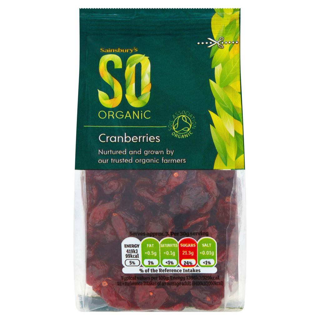 Sainsbury's Cranberries, SO Organic 100g