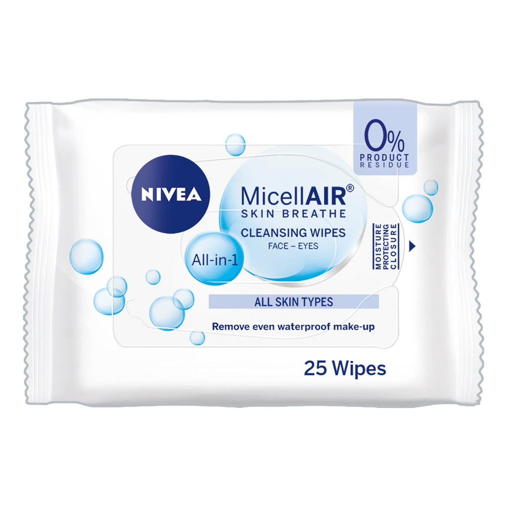 Nivea Biodegradable Micellar Cleansing Face Wipes x25