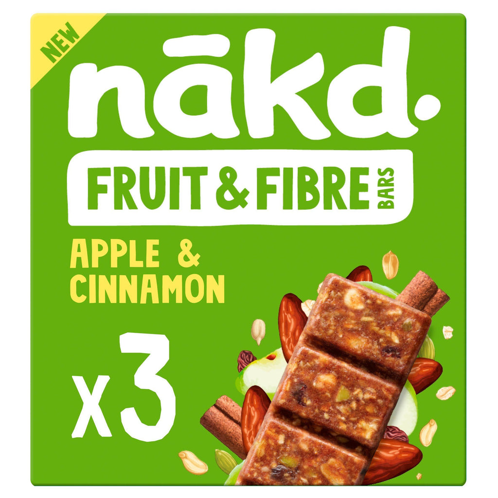 Nakd Apple Cinnamon Fruit & Fibre Bars 3x44g