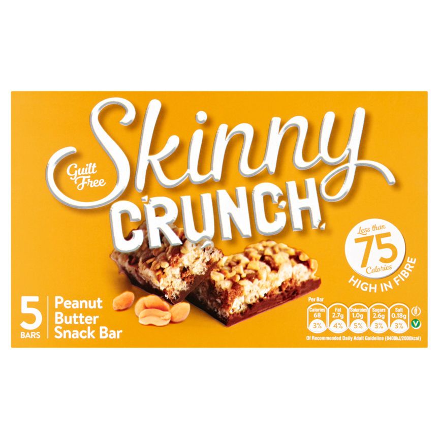 Skinny Crunch Peanut Butter Snack Bars 5x