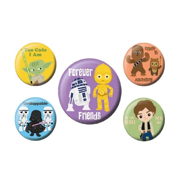 Star Wars Chibi Badge (Pack of 5) GOODS Superdrug   