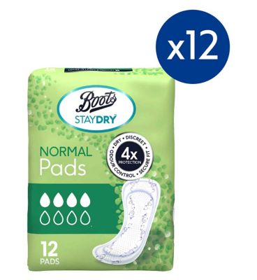 Staydry Normal Liners for Light to Moderate Incontinence 12 Pack Bundle – 144 Liners