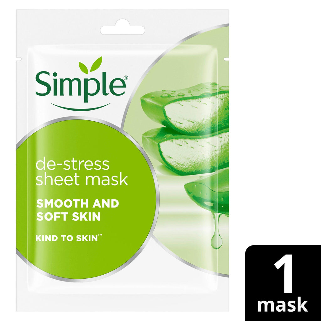 Simple Kind to Skin Face Sheet Mask De Stress