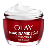 Olay Niacinamide 24 + Vitamin E Night Moisturiser With 99% Pure Niacinamide & Shea Butter, Fragrance Free, 50ml GOODS Boots   