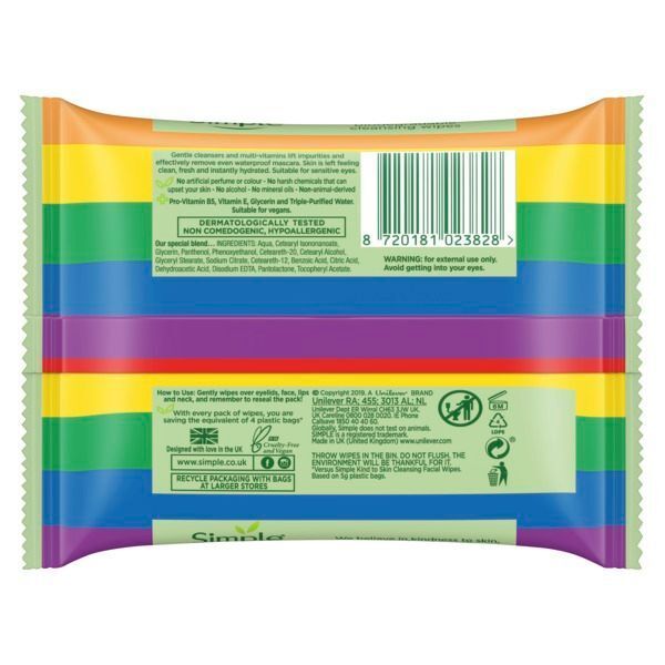 Simple Pride Limited Edition Biodegradable Cleansing wipes GOODS Superdrug   