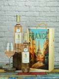 Le Bon Vin French Provence Rosé 2 Bottle Wooden Gift Box